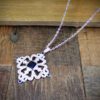 BLUE AND CLEAR CUBIC ZIRCONIA STONE PENDANT - Image 9