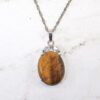 BROWN TIGER EYE OVAL STONE PENDANT - Image 3