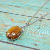 BROWN TIGER EYE OVAL STONE PENDANT - Image 2