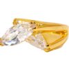 LARGE DOUBLE MARQUISE CUBIC ZIRCONIA STONE RING - Image 5