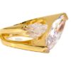 LARGE DOUBLE MARQUISE CUBIC ZIRCONIA STONE RING - Image 3