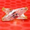 LARGE DOUBLE MARQUISE CUBIC ZIRCONIA STONE RING - Image 4