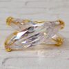 LARGE DOUBLE MARQUISE CUBIC ZIRCONIA STONE RING - Image 7