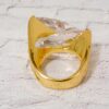 LARGE DOUBLE MARQUISE CUBIC ZIRCONIA STONE RING - Image 9