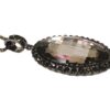 LARGE GRAY CRYSTAL OVAL PENDANT NECKLACE - Image 3