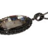 LARGE GRAY CRYSTAL OVAL PENDANT NECKLACE - Image 4