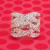 CLEAR CUBIC ZIRCONIA WIDE BAND RING - Image 5