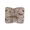 CLEAR CUBIC ZIRCONIA WIDE BAND RING