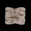 CLEAR CUBIC ZIRCONIA WIDE BAND RING - Image 3