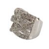 CLEAR CUBIC ZIRCONIA WIDE BAND RING - Image 2