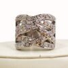 CLEAR CUBIC ZIRCONIA WIDE BAND RING - Image 6