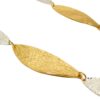 SILVER AND GOLD LONG TEXTURED LINK NECKLACE - Image 2