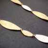 SILVER AND GOLD LONG TEXTURED LINK NECKLACE - Image 7