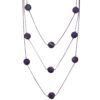 BLACK GLASS BEADED LAYERED NECKLACE