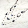 BLACK GLASS BEADED LAYERED NECKLACE - Image 4