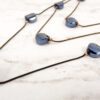 BLACK GLASS BEADED LAYERED NECKLACE - Image 3