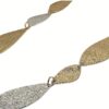 SILVER AND GOLD LONG TEXTURED LINK NECKLACE - Image 4