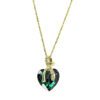 GREEN CRYSTAL HEART NECKLACE AND EARRING SET - Image 6