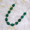 GREEN GLASS & SILVER BEADED NECKLACE - Image 8