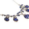 BLUE AND CLEAR CRYSTAL LEAVES NECKLACE - Image 5