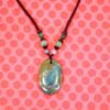 BROWN AND GREEN OVAL STONE PENDANT NECKLACE - Image 7