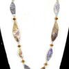 SILVER, GOLD, AND COPPER COLOR LINK NECKLACE - Image 3