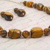 TIGER EYE STONE NECKLACE AND EARRING SET - Image 3