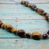 TIGER EYE STONE NECKLACE AND EARRING SET - Image 8