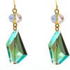 GREEN GLASS BEADED EARRINGS