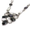 BLACK AND CLEAR CRYSTAL V SHAPE PENDANT NECKLACE - Image 6