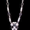 BLACK AND CLEAR CRYSTAL V SHAPE PENDANT NECKLACE - Image 10