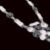 BLACK AND CLEAR CRYSTAL V SHAPE PENDANT NECKLACE - Image 11