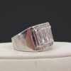 CLEAR CUBIC ZIRCONIA BAND RING WITH BAGUETTE CUT STONES - Image 12