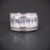 CLEAR CUBIC ZIRCONIA BAND RING WITH BAGUETTE CUT STONES - Image 3