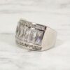 CLEAR CUBIC ZIRCONIA BAND RING WITH BAGUETTE CUT STONES - Image 2