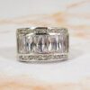 CLEAR CUBIC ZIRCONIA BAND RING WITH BAGUETTE CUT STONES - Image 10