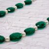 GREEN GLASS AND WHITE PEARL NECKLACE - Image 3