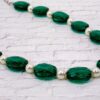 GREEN GLASS AND WHITE PEARL NECKLACE - Image 2