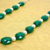 GREEN GLASS AND WHITE PEARL NECKLACE - Image 7