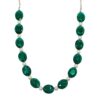 GREEN GLASS AND WHITE PEARL NECKLACE
