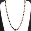 BLACK AND GOLD GLASS BEAD NECKLACE - Image 2