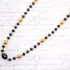 BLACK AND GOLD GLASS BEAD NECKLACE - Image 7