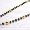 BLACK AND GOLD GLASS BEAD NECKLACE - Image 4