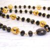 BLACK AND GOLD GLASS BEAD NECKLACE - Image 5