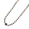 BLACK AND GOLD GLASS BEAD NECKLACE