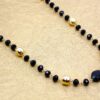 BLACK AND GOLD GLASS BEAD NECKLACE - Image 6