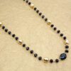 BLACK AND GOLD GLASS BEAD NECKLACE - Image 8