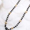 BLACK AND GOLD GLASS BEAD NECKLACE - Image 10