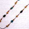 LONG BROWN AND GREEN STONE BEAD NECKLACE - Image 7