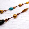 LONG BROWN AND GREEN STONE BEAD NECKLACE - Image 10